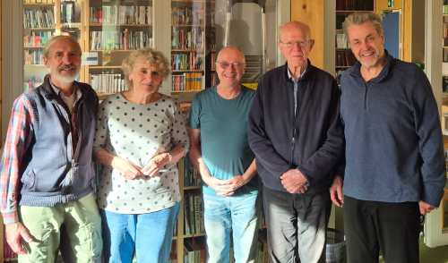 Uwe Drogmöller, Ingrid Gudehus, Dieter Kurzawa, Klaus Kutzner und Udo Preugschat (v.l.n.r.). Foto: Archiv DAV-Sektion Berlin